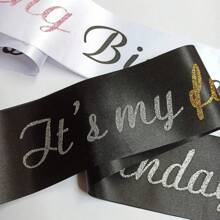 1 件生日腰带，这是我的 F-King 生日黑色和银色闪光腰带，适合男女，16 岁 18 岁 21 岁 30 岁 40 岁 50 岁 60 岁 70 岁 80 岁 90 岁生日派对用品装饰品，圣诞节 - 均碼 - 查看 5