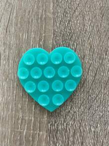 1pc Multi-Function No-Drill Strong Silicone Suction Cup Phone Holder, Heart Shaped Compatible With IPhone, Android Phone, Gift For Birthday, Family, Friends Phone Stand, Phone Accessories - Multicolor - View 13