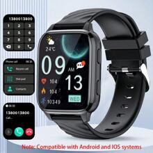 SENBONO Smart Watch For Android IOS Answer/Make Call Fitness Tracker,Sleep Monitoring,Message Reminder,Multi-Sport Modes Smartwatch For Men Women - Black - View 1