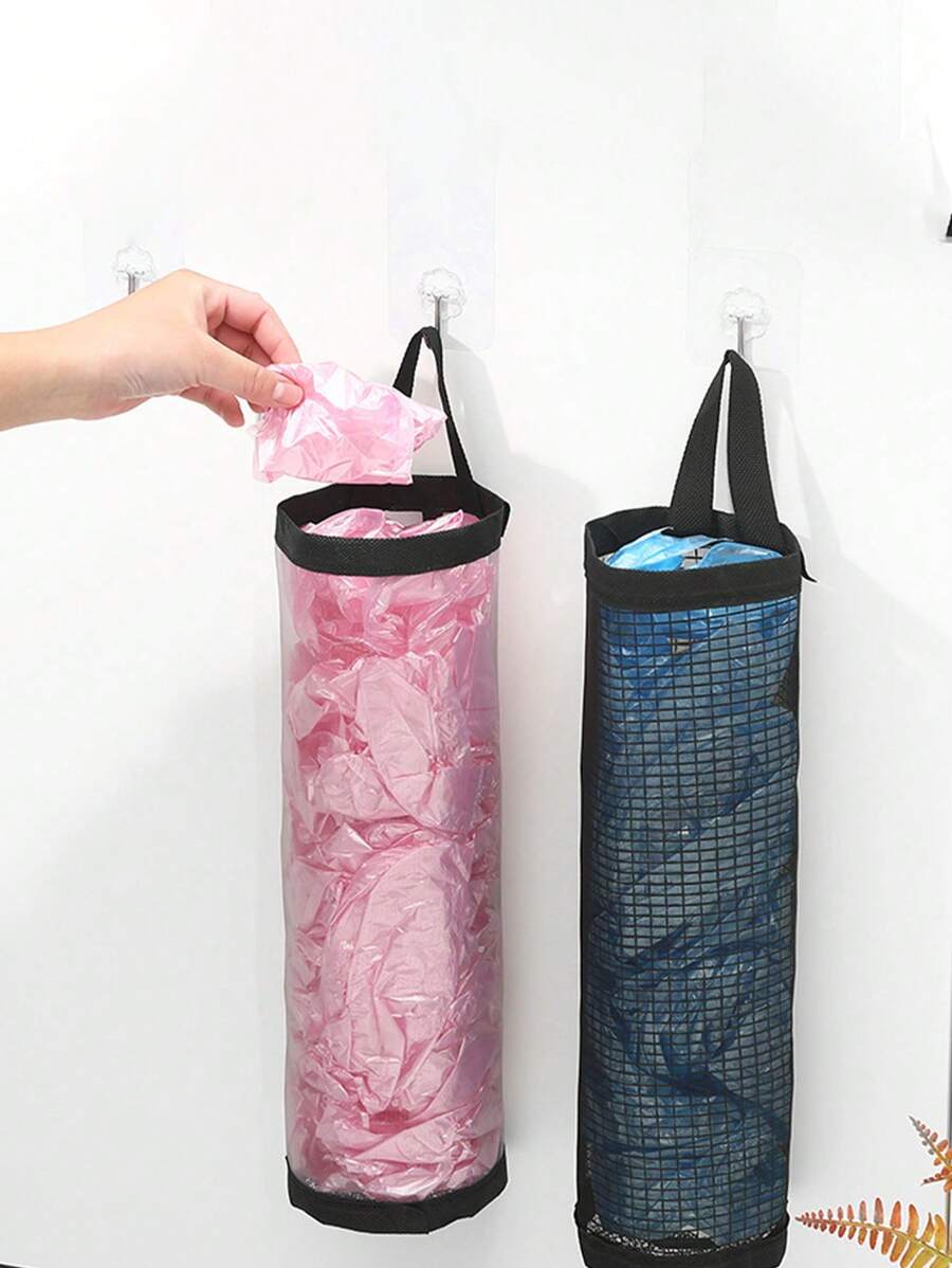 1 件壁挂式塑料袋分配器，家用杂货袋收纳架，大容量厨房垃圾袋收纳架，家居装饰，圣诞礼物，家居礼物，房间装饰 - 查看 1