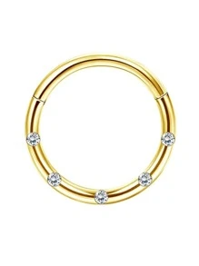 DOLOTTA 1-6Pcs Septum Rings 16G Surgical Steel Nose Rings Hoops For Women Seamless Clicker Hinged Segment Hoop Lip Nose Rings Conch Lip Helix Cartilage Earring Septum Jewelry Lip Nose Daith Hlix Piercing Jewelry 8MM