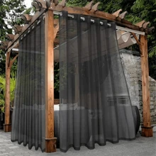 1Panels Perforated Solid Color Terylene Waterproof Window Screen Outdoor Balcony And Pavilion Shading And Rainproof Decoration Curtains - Multicolor - View 11