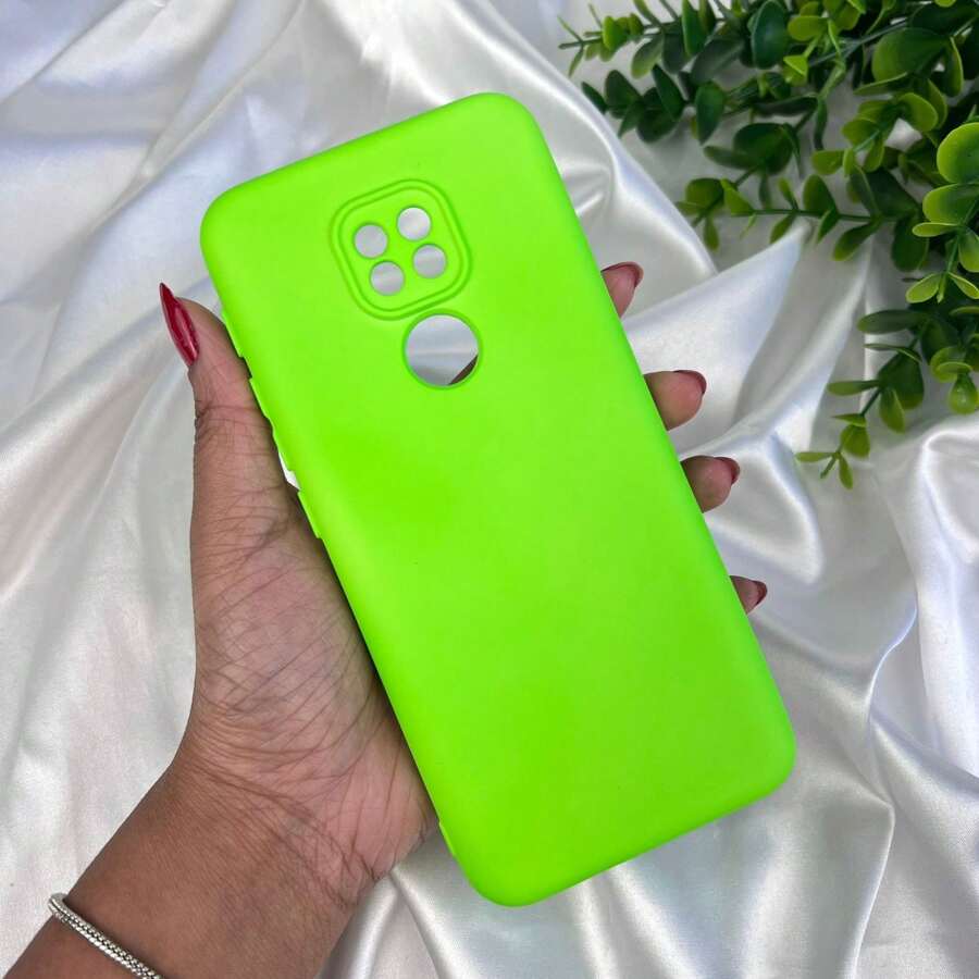 Silicone Case Cover For Moto G9/G9 Play / Case Lined Inside (CF26). - Màu xanh chanh - Xem 1