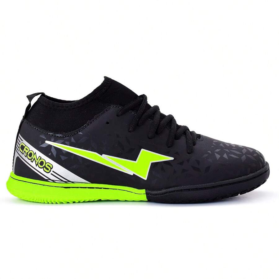 Futsal Boot CR Cronos Low Top Futsal Boot Tennis Court Men's And Women's Stitched Sole - Đen và Xanh - Xem 1