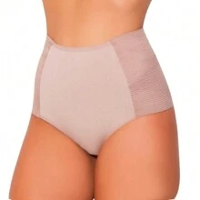 Kit 2 Calcinha Modeladora Pós Parto Cintura Alta  Suplex Seca Barriga