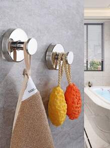 1 pieza Gancho con ventosa de acero inoxidable sin marcas, gancho con revestimiento al vacío sin perforación para abrigos y sombreros, gancho con ventosa para toallas de baño y cocina, organizador de baño y cocina - Multicolor - Ver 11