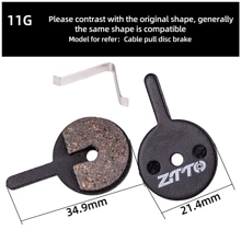 ZTTO Mountain Bike MTB Semi-Metal & Resin Quiet Brake Pads, Universal For M6000, Rival M6100, Apex Mt200, Guide Code, Force G03A Disc Brakes - Black - View 22