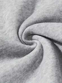 Spring Autumn Men's Sweatpants, Light Gray Knitted Elastic Waist Drawstring Joggers, Letter Graphic Print,For Outdoor Activities And Jogging - Light Grey - View 4