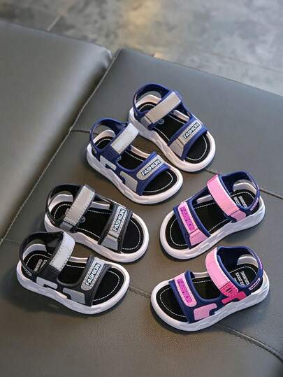 1 双儿童夏季休闲运动款防水防滑 PVC 凉鞋，男女通用