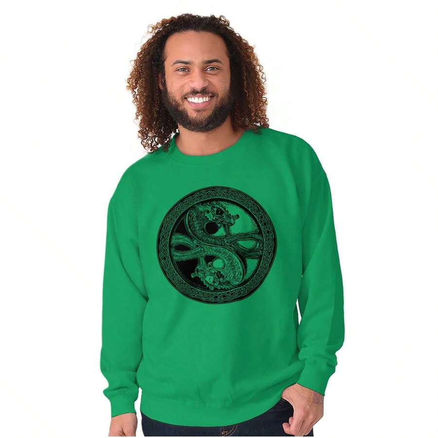 Áo biểu tượng cân bằng phong cách rồng âm dương - Irish Green - Xem 1