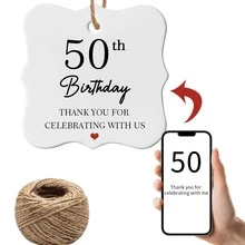 定制生日标签、婚礼标签、个性化标签、生日快乐标签、定制礼品标签、生日礼物、感谢标签、礼品标签 - 彩色 - 查看 7