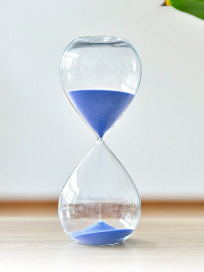 1pc 5 Minutes Hourglass Timer, Transparent Glass, Assorted Color Sand Options, Desktop Decor For Living Room, Bedroom, Study And Office