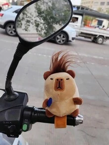 1pc Cưỡi xe đạp Xe đạp điện Trang trí Tóc nổ Búp bê Capybara Xe đạp điện Phụ kiện nhỏ - Một cỡ - Xem 8