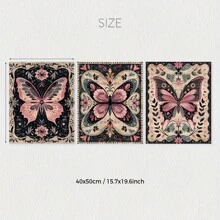 3pcs Scandinavian Folk Art Vintage Floral And Butterfly Prints, Nordic Printing Wall Art, Bedroom Living Room Home Decor, Norwegian Poster, Gallery Wall Home Decor, Bedroom Corridor Wall Art Decor, Ideal Gift, Wall Art, Wall Decor, Room Decor - 3PCS - View 12