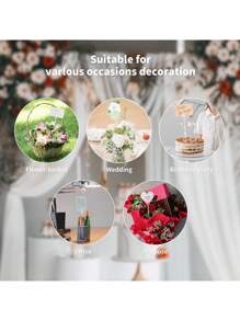 80 个花艺采摘卡夹，花艺卡夹棒透明塑料花艺采摘，叉形直头花艺采摘卡夹，用于花束布置婚礼生日派对装饰 - 透明 - 查看 8