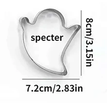 1/2/4/8 件万圣节系列不锈钢饼干模具套装，巫师帽，南瓜，蝙蝠，鬼形 DIY 烘焙模具万圣节装饰万圣节派对礼物万圣节派对用品 - 彩色 - 查看 18