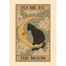 1 件复古月亮皇后太阳猫塔罗牌海报帆布画墙壁艺术图片家居入口酒吧咖啡厅装饰无框 - 彩色 - 查看 25