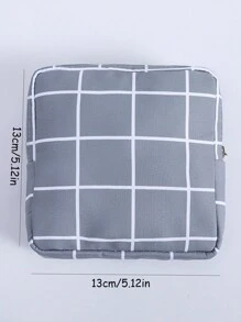 1个可爱精致的卫生巾收纳包/化妆包，时尚休闲便携化妆包，多功能大容量收纳包，可装钱包、口红、卫生巾、卫生棉、硬币、钥匙、有线耳机、数据线、充电器、适配器、耳机及其他配件，可爱洗漱包，旅行收纳包，适合女性、糖果爱好者、护士、女学生、学生，也是送礼佳品，圣诞礼物，女性送礼好礼推荐。