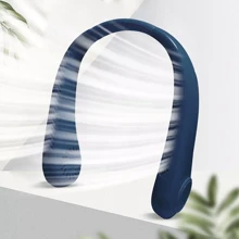 5000mAh Portable Neck Fan Hands Free 3 Speeds Hanging Neck Fan Rechargeable NEW - Blue - View 1