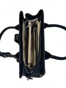 Bolsos de mano para mujer MILANO, de piel de PU, minimalistas, de lujo tranquilo, de moda, para trabajo, viajes, citas y viajes, de alta calidad y gran capacidad, 28 cm * 12 cm * 22 cm