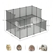 SONGMICS Playpen For Guinea Pigs - Grey - View 5