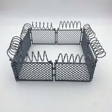 创意MOC小颗粒堆积男孩木栅栏隔离网防护网DIY路障工具道具儿童拼装玩具万圣节 - 灰色 - 查看 10