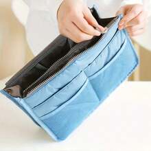 1pc New Double Zipper Bag Middle Bag Storage Bag Multi-Functional Toiletry Bag Organizer Bag Travel Storage And Easy To Carry - Multicolor - View 5