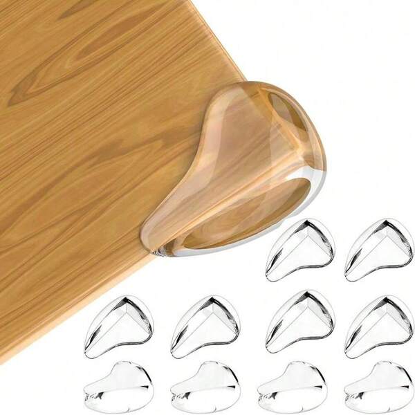 10/18pcs Transparent Table Corner Guards, Silicone Child Safety Furniture Corner Protectors