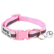 个性化反光猫项圈，带铃铛，宠物小猫项圈，带猫爪印和宠物吊坠，可定制刻字宠物名字猫咪身份牌吊坠 - 送给您爱宠的完美礼物！装饰性强，可刻字，不锈钢材质，时尚简约，可爱俏皮，色彩缤纷，独一无二，可定制圣诞装饰，珍藏品，个性化小号猫牌，个性化猫项圈，适合圣诞节、乔迁之喜、秋冬季节，装饰性强，可刻字，时尚俏皮，可定制，独一无二，可定制，个性化宠物，定制宠物项圈、牵引绳和胸背带，本地潮流，宠物用品，2025万圣节配饰，个性化猫狗幼犬宠物身份牌吊坠 - 彩色 - 查看 16