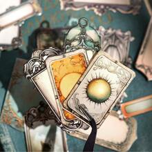 1 盒 50 张复古剪贴簿纸张、DIY 装饰背景纸、节日礼物、手工拼贴材料、个性化剪贴簿规划创意学校文具用品 - 彩色 - 查看 7