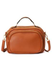STAR SHOP Women's Medium Crossbody Bag With Shoulder Strap - Rỉ Nâu - Xem 2