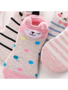 KIT 3 Bichinhos Comfort Sneaker Socks For Women Adult - Nhiều màu - Xem 2