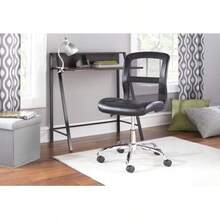 Vinyl And Mesh Task Office Chair, Black - 1 - View 7