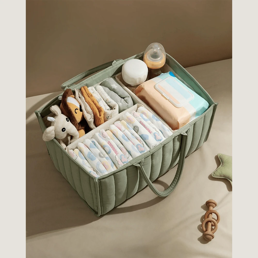 Baby Diaper Caddy Basket, Stylish Baby Diaper Caddy Organizer, Storage