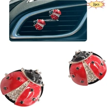2pcs Ladybug Car Air Freshener Vent Clips - one-size - View 2