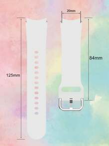 1 条柔软硅胶运动表带，兼容三星 Galaxy Watch 6 44mm 40mm/Galaxy Watch 5/Watch 4 40mm 44mm/Galaxy Watch 5 Pro 45mm/Watch 6 Classic 47mm 43mm，适合男女佩戴，可作为返校学生的礼物 - 白色 - 查看 3