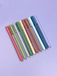 10pcs/Set Morandi Color Neutral Pen Set, Colored Water Pen, Simple And Quick-Drying Stationery For Students And Planners Back To School