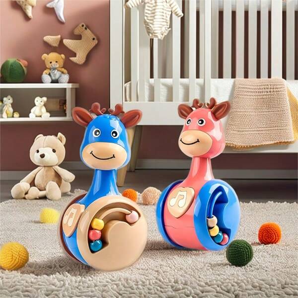 Fawn Sliding Tumbler Toy Rattle Baby Educational Early Education Gift Toy For Baby Kid Cup,New Born Baby Toys,Baby Crib Toy,Baby Crib,Baby Boy Toys,Baby Toys For Boys