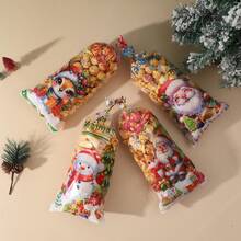 50 个/包圣诞礼品袋，带拉绳的圣诞糖果袋 - 适用于节日派对和烘焙的聚丙烯玻璃纸零食袋 - 节日零食礼品包装用品圣诞节圣诞装饰圣诞装饰品圣诞袋圣诞礼物 - 彩色 - 查看 7