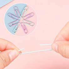 160/320/480 piezas Clips de papel de colores, clips de sujetador de oficina, clips de archivos grandes con caja de almacenamiento, soporte de clips de papel de acero inoxidable para escritorio, portapapeles con almacenamiento de papel - Unitalla - Ver 5