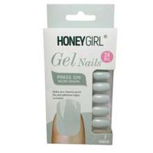 HoneyGirl Nails Gel 24 Colorful Sticker False Nails Make Your Beauty Quick File And Adhesive Tapes Included - 青檸色 - 查看 1