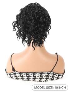 10 Inch One-Piece Drawstring Short Curly Wavy Ponytail Hair Extensions, Synthetic Clip-In Hair Extensions, Elegant Natural Appearance, Suitable For Daily Wear, Ponytail Wig - Multicolor - View 6
