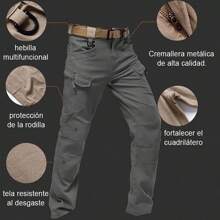 Pantalones Tácticos Hombre Ligeros Para - Gris - Ver 3