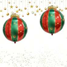 2/4/10 Stück 27 Zoll Aluminium Folien Weihnachtskugeln, Weihnachtsbaum Kugel zum Aufhängen, Weihnachtsdekoration, Weihnachten