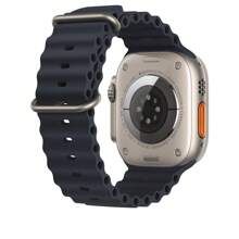 Silicone Sport Ocean Band Compatible With Apple Watch Ultra Band 49mm 45mm 44mm 42mm 41mm 40mm 38mm For Women Men,Soft Waterproof Strap Apple Watch Ultra 1 Ultra 2 Bands For Series 9 8 7 6 5 4 3 2 1 SE - 午夜 - 查看 1
