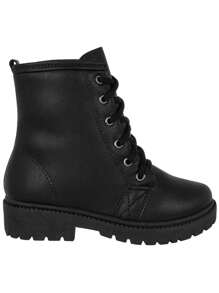Bota Feminina Infantil Coturno  Tratorada Cano Curto Menina la Requinte