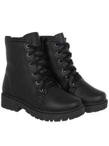 Bota Feminina Infantil Coturno  Tratorada Cano Curto Menina la Requinte