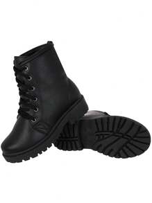 Bota Feminina Infantil Coturno  Tratorada Cano Curto Menina la Requinte