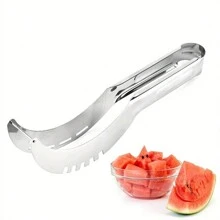 1pc, Stainless Steel Watermelon Slicer - Easy Fruit Splitter And Cutter For Kitchen Gadgets And Supplies