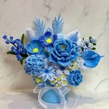 201/ 301/ 331 件超浓密蓝色管道清洁器、白色管道清洁器花卉套件、花茎线、雪尼尔茎工艺品、彩色蓬松棒、工艺管道清洁器、海蓝色管道清洁器散装、艺术管道清洁器，用于创意圣诞装饰用品 - 彩色 - 查看 9